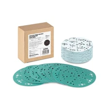 6 Inch 49 Hole 180 Grit Sanding Disc, Hook and Loop Film Backing Sanding Disc...