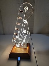 3D Night Light Pick Your Passion 6-Pick Holder Acrylic Guitar Head Shaped