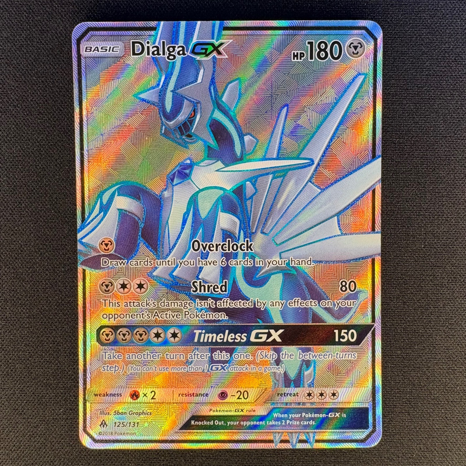 Dialga GX 125/131 Ultra Rare Forbidden Light Pokemon Holo NM