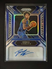 Dereck Lively II RC 2023-24 Panini Prizm Sensational Signatures Blue 21/49 [3hk