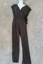 Black Sleeveless V-Neck Tie Waist Women's Jumpsuit One-Piece Straight Leg