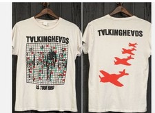 Rare 1980 Talking Heads Band US Tour 2 side white Unisex T shirt reprint