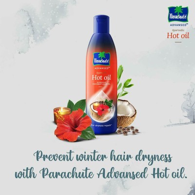 Parachute Advanced Ayurvedic HOT Winteröl für nicht klebriges Haar zur...