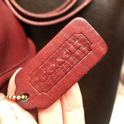 Vintage Coach Swinger Burgundy Wine Crossbody Bag 4040 USA 80's