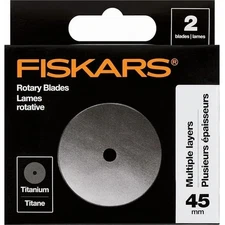Fiskars 45mm Titanium Rotary Blades (2 Pack) - Rotary Cutter Blade Replacement -