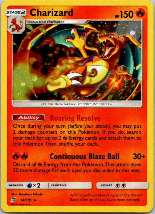 Charizard - 14/181 - Cosmos Holo Rare - Pokemon Card