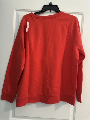 OLD NAVY Womens SIZE XL Coral Orange-Red Sweatshirt NWT! - Picture 5 of 5