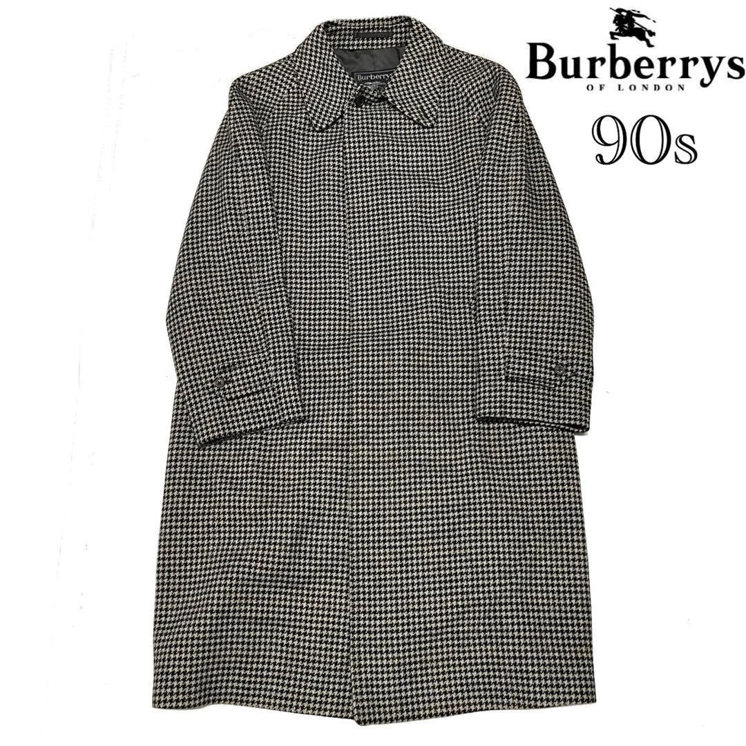 Trench coat in lana con pied de poule Burberrys anni 90 L uomo #ED ZIA