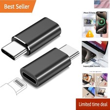 2 Pack Lightning to USBC Adapter, Female to USB C Male Adapter for iPhone