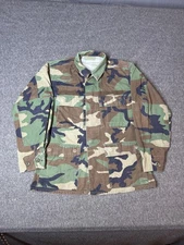 US Army USGI BDU Coat Mens Small Short Woodland Camo Ripstop Hot Weather Combat