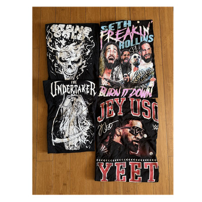 WWE XL T Shirt Lot Stone Cold, Undertaker, Seth Rollins, Jey Uso 