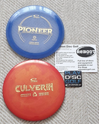 latitude 64 Discs Blue Pioneer opto & Red Culverin Recycled Plastic
