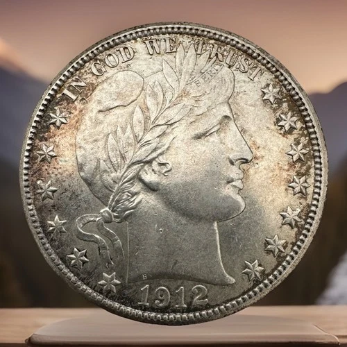 1912d 50c Barber Half Dollar, Closely Uncirculated