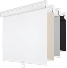 Cordless Blackout Roller Shades for Windows, Thermal Insulated UV Protection