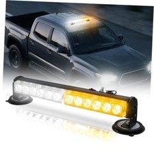 1PCS White Amber Emergency Strobe Light, Wireless Flashing Caution Beacon