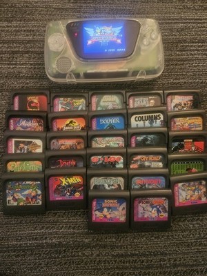 SEGA Gamegear with ips screen and usbc charging. also 27 games