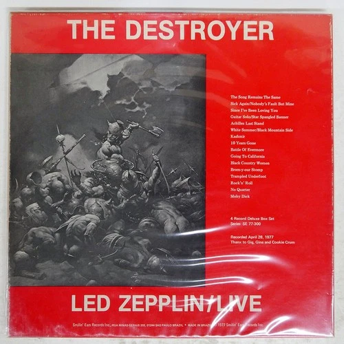 LED ZEPPELIN THE DESTROYER SMILIN' EARS SE77300 Brazil VINYL 4LP