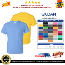 Gildan G800 Mens Cotton/Polyester Knit DryBlend Tee Short Sleeve Plain T-Shirt