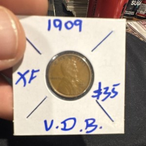 1909 Lincoln Wheat Cent V.D.B. XF Bronze Small Cent BN Circulated Uncertified