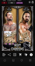 DIGITAL TOPPS SLAM - Night of Champions CM Punk & Seth Rollins signature