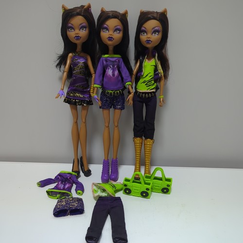 Monster High I heart fashion Clawdeen x 3 dolls and accessories 