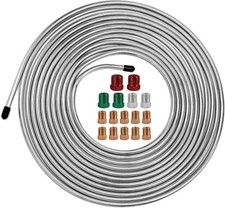 3/16" Stainless Steel Brake Line Kit - 25 Feet Heavy-Duty  Rust-Proof Brake Tub