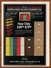 1982 Sears Home & Office Equipment/Furniture Print Ad/Poster Retro Wall