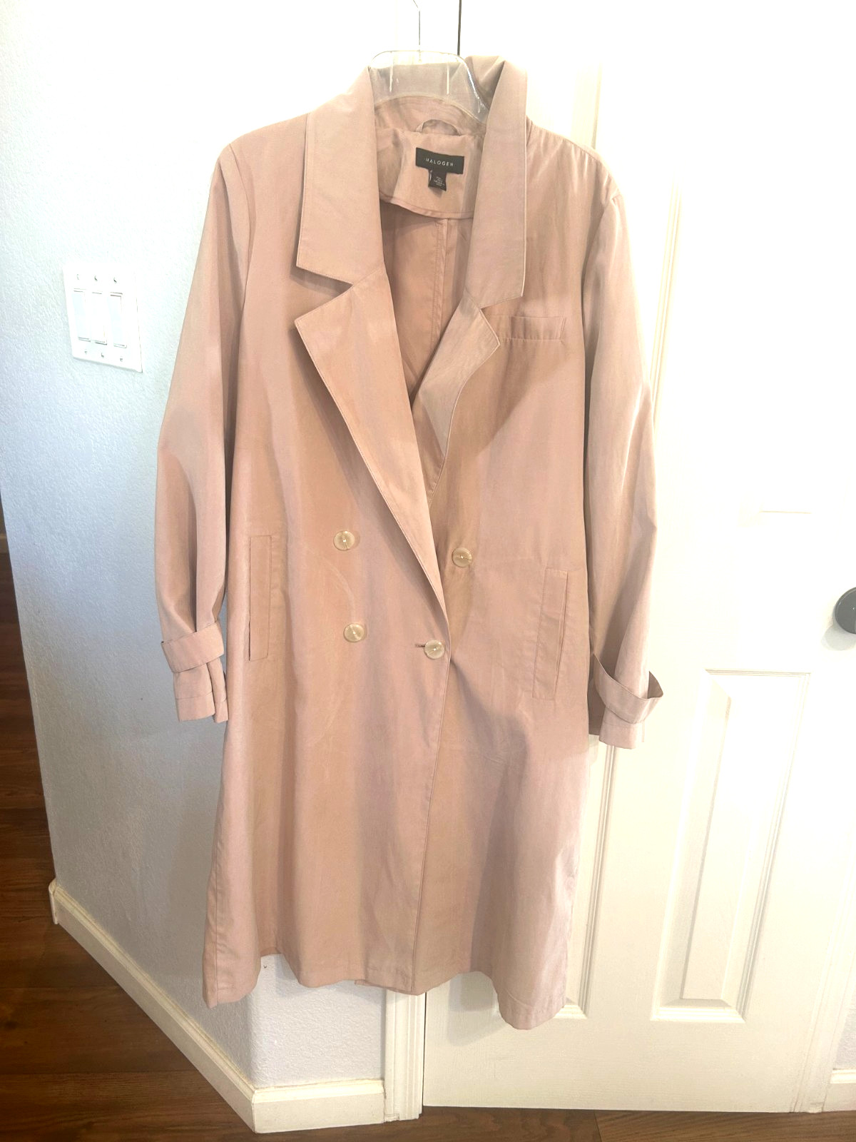 Halogen midi coat duster front double buttons col… - image 2