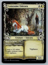 Throne of Eldraine #276 Lonesome Unicorn Showcase Foil