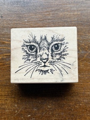 CAT FACE Mounted Rubber stampa by PSX Animal #102