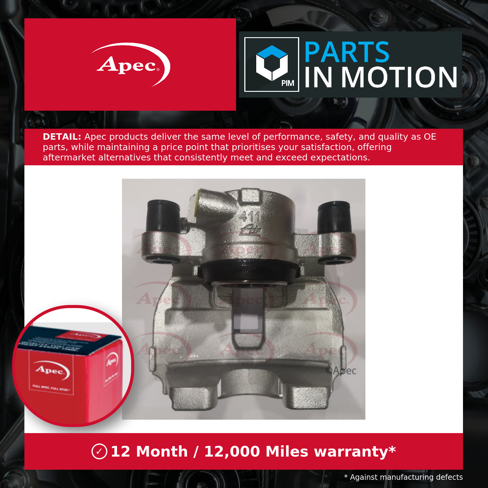 Brake Caliper Front Left LCA1029 Apec 36011370 Genuine Top Quality Guaranteed