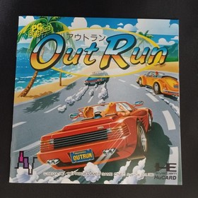 NEC PC Engine OUT RUN HU Card Used w/ Manual