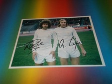 Paul Breitner + Günter Netzer Real Madrid  signiert Autogramm auf 20x28 Foto