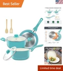 Complete Kitchen Induction Cookware Set - 7 Piece Nonstick & Dishwasher Safe