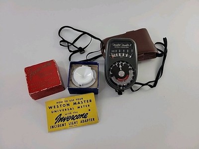 Weston Master II Universal Exposure Meter with Ivercone and case 