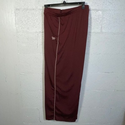 Reebok Pull-on Drawstring-Waist Tricot Pants Classic Maroon 3X