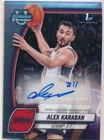 ALEX KARABAN 2024/25 BOWMAN CHROME UNIVERSITY RC ROOKIE AUTOGRAPH SP AUTO MINT