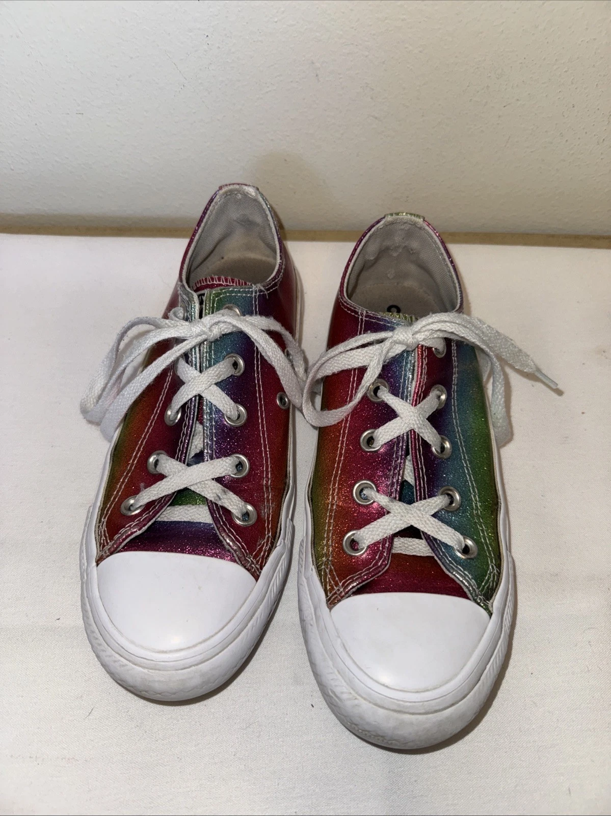 Converse shimmer arcobaleno taglia 6 donna glitter stile passeggio primavera estate