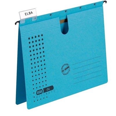 ELBA Hängehefter chic ULTIMATE Karton blau DIN A4 1x kaufmännische Heftung,...