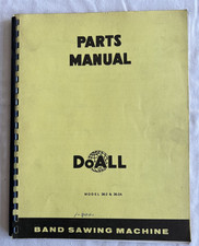 DoALL Parts Manual for Band Sawing Machine Model 36-2  36-2A