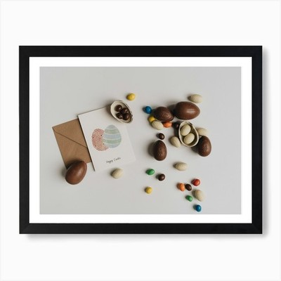 Osterkarte 4 Kunstdruck gerahmt Wandbild Poster Leinwanddruck Bild