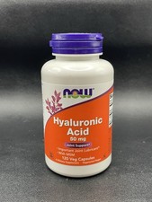 NOW Foods Hyaluronic Acid 50mg  120 Veg Capsules  Exp 3/2028  Joint Support
