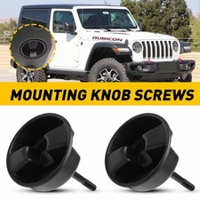 2pcs Hardtop Mounting Knob Screws Black For 2007-2018 Jeep Wrangler 2 Or 4 Door 2pcs Hardtop Mounting Knob Screws Black For 2007-2018 Jeep Wrangler 2 Or 4 Door