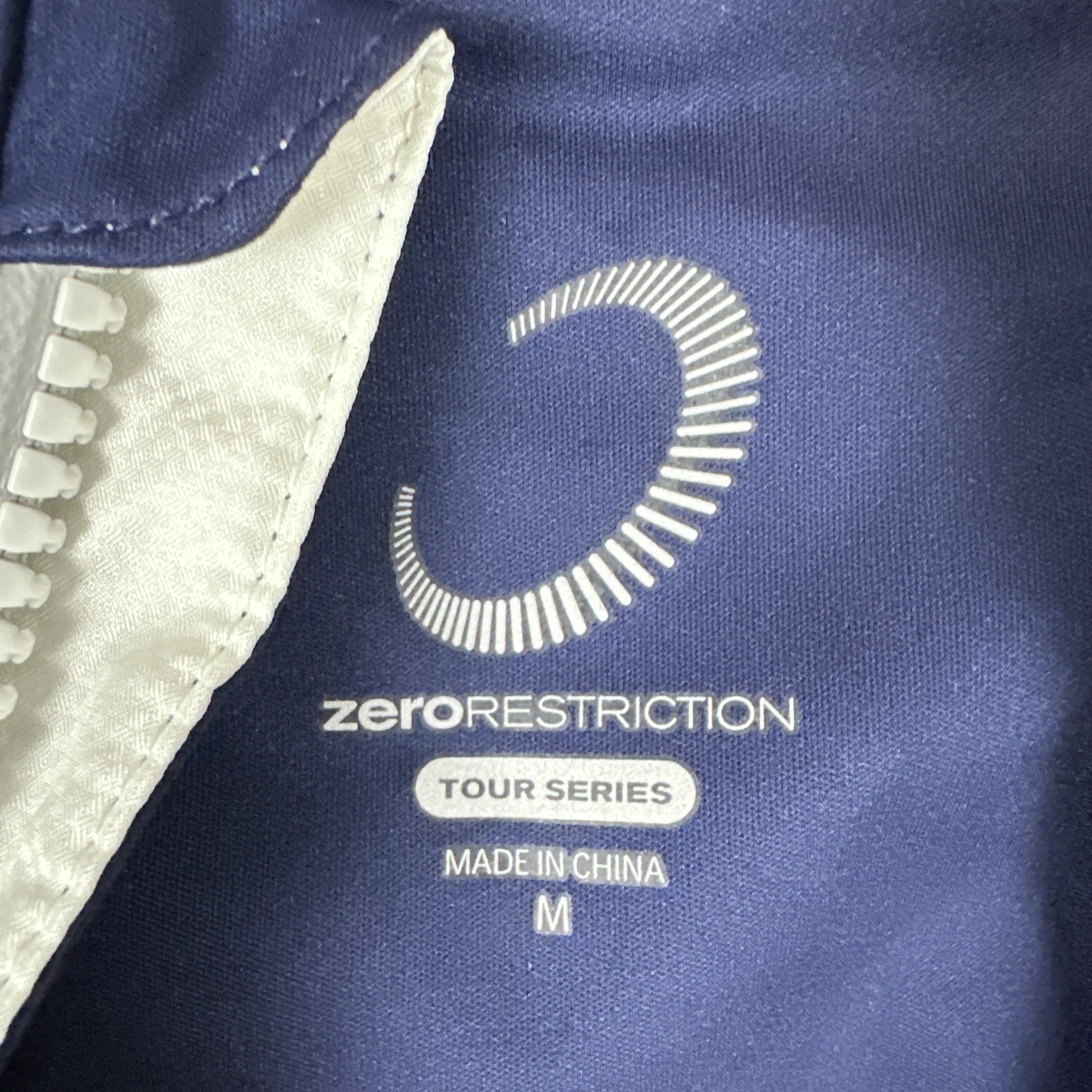 Zero Restriction Jacket M Blue Tour Series Golf 1/4 Zip Windshirt Pullover