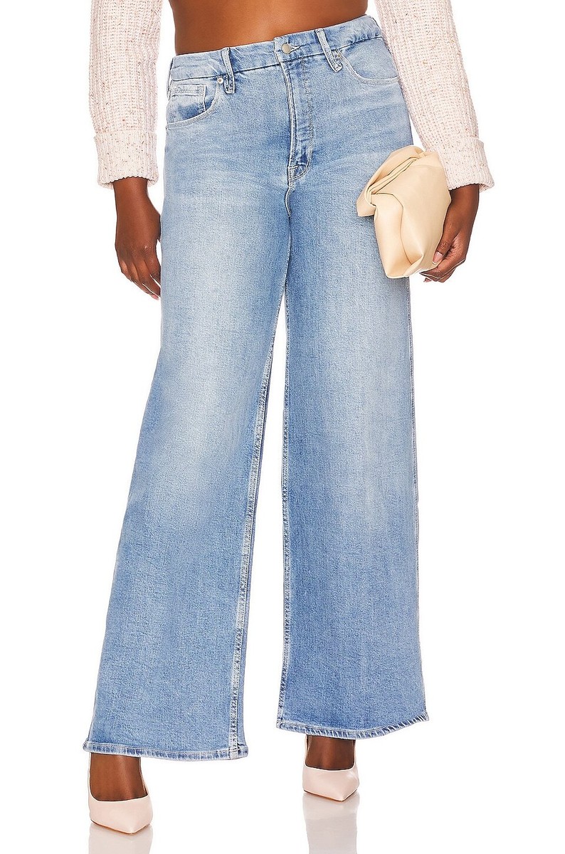 GOOD AMERICAN Jeans size 22 Good Palazzo Stacked Wide Leg
