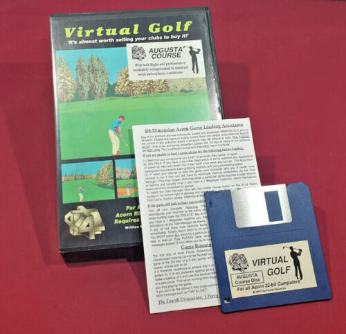 Virtual Golf Augusta Course Add On 3.5" Disk for Acorn RISC OS by 4th Dimension - Afbeelding 1 van 4