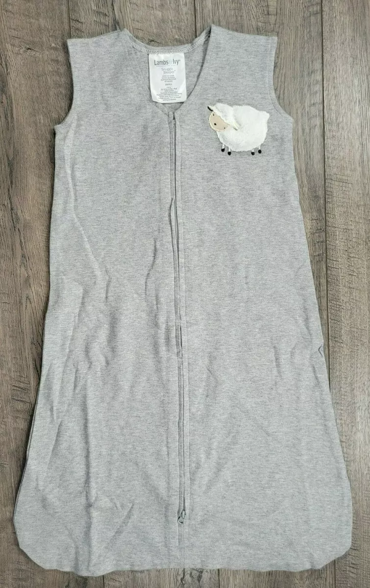 Baby Nwot Lambs Ivy Small 0 6 Month Gray Sheep Snuggle Sleeper Sleep Sack