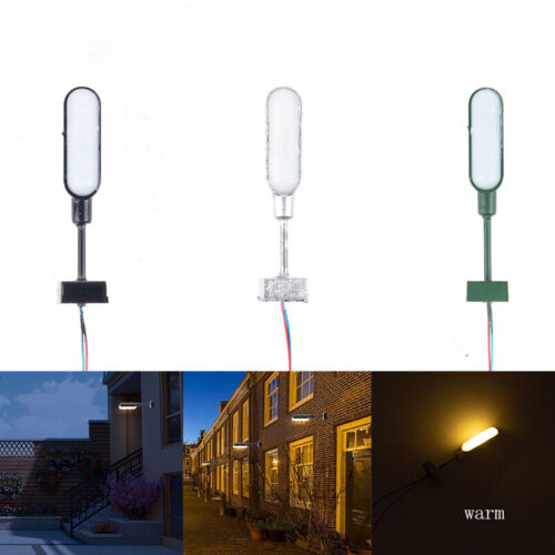 10PC HO/OO 1:87 Scale LED Villa Wall Lamps Miniatures Lot Courtyard Lights Model - Picture 7 of 8