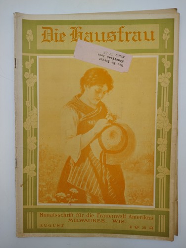 1922 DIE HAUSFRAU Magazine COMPLETE YEAR LOT German American Housewife Vintage - Picture 11 of 23