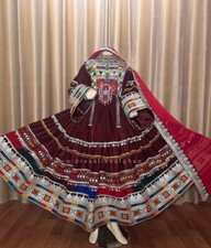 Afghan long valvet kochi balochi vintage boho wedding dress for women